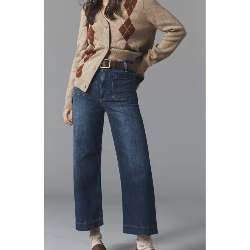 Maeve The Colette Wide Leg Jean Women 29 Blue Medium Wash Denim